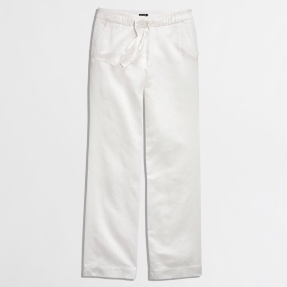 J. Crew Factory Seaside Pant in Linen Cotton sz 4